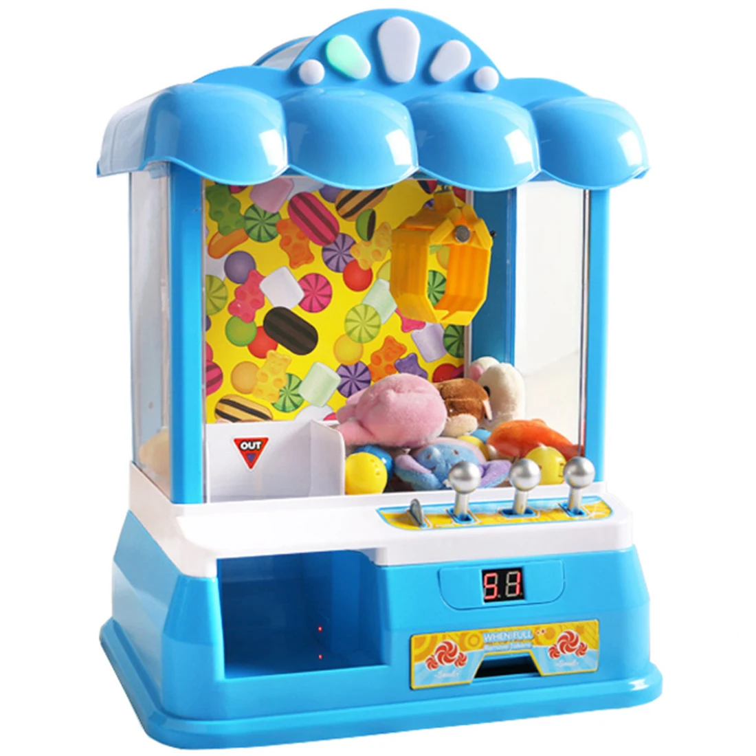 الأطفال نتظاهر اللعب Playset البسيطة شحن لعبة مخلب آلة الممرات جائزة لعبة متعة الصيد المنتزع + 6 قطعة البسيطة لطيف أفخم مجموعة دمى