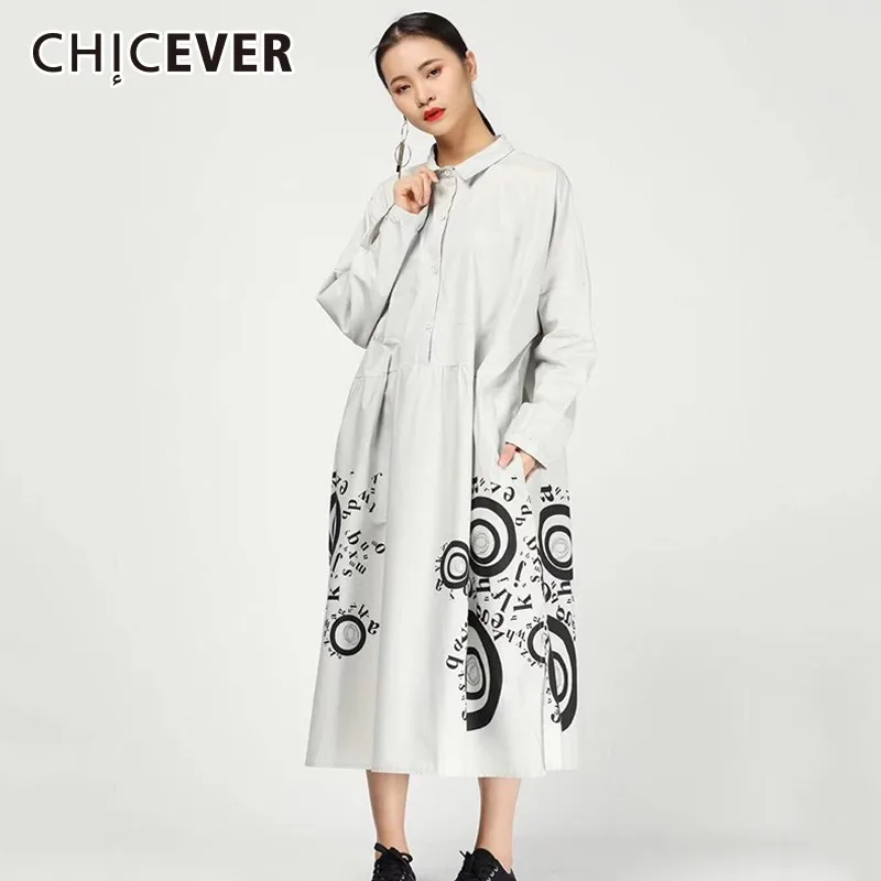 Женское платье с длинным рукавом CHICEVER черное и отложным воротником|Платья| |