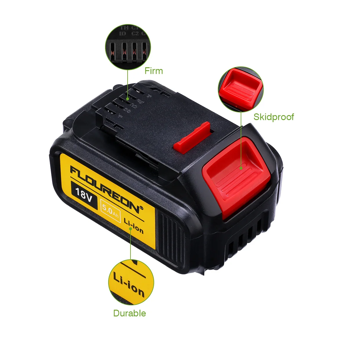 Сменный аккумулятор Floureon 18 в 5000 мАч для DeWalt Drill DCB200 DCB181 DCB182 DCB184 литий ионный