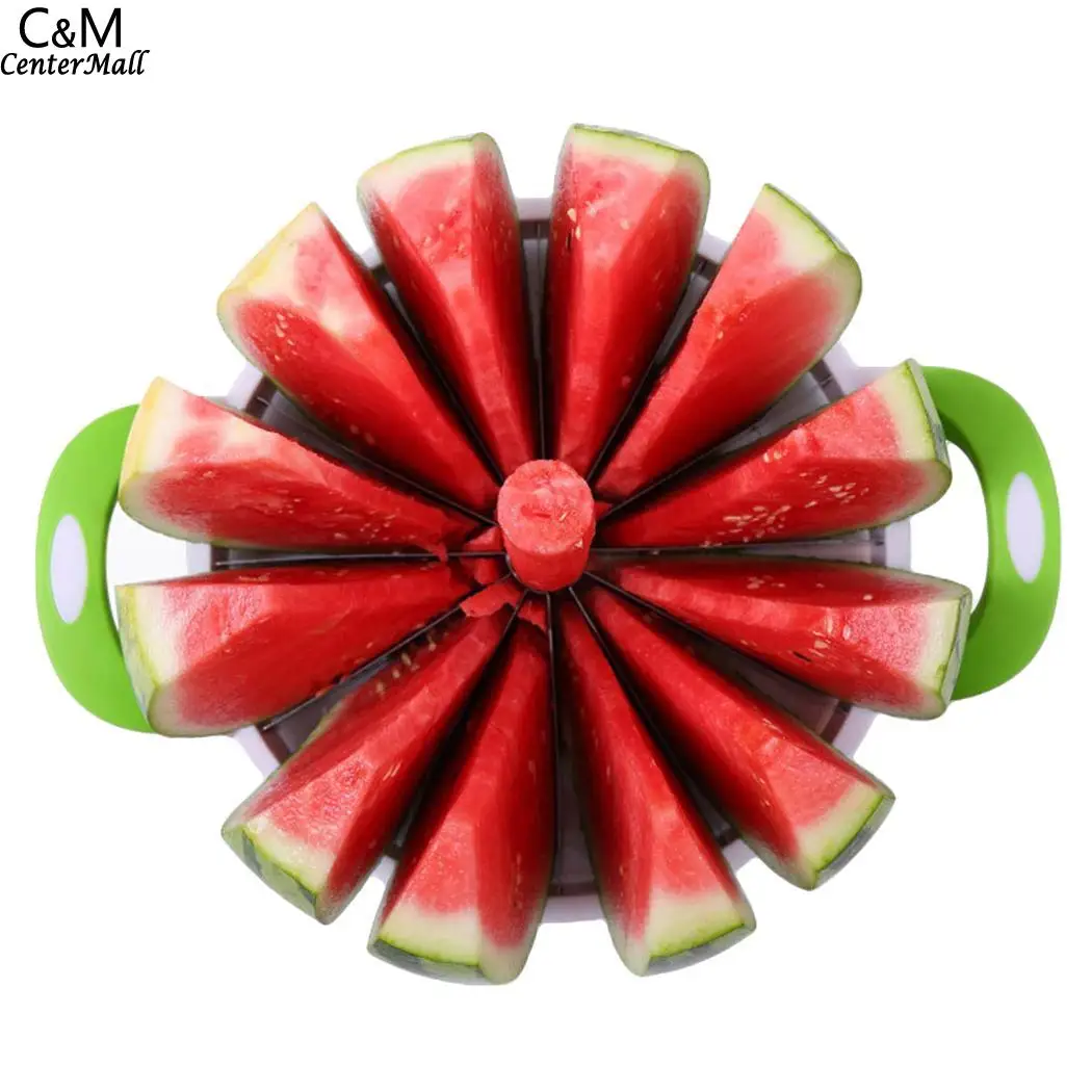 

Practical Stainless Steel Fruit Watermelon Cantaloupe Cutter Kitchen Tool Easy to clean and convinient to place 329g