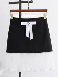 Новая школьная стильная женская элегантная короткая плиссированная мини-юбка из полиэстера трапециевидной формы
