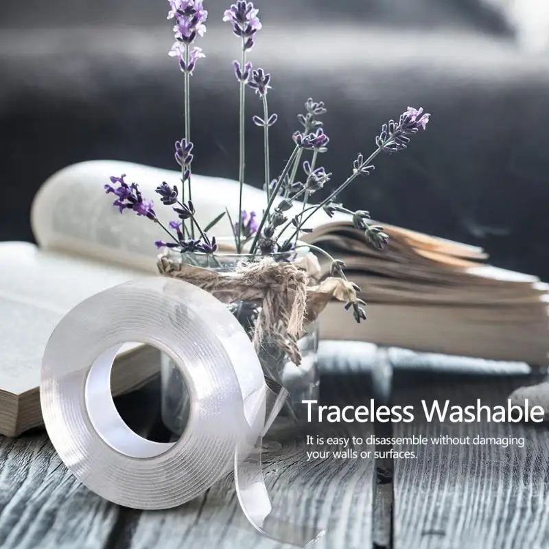 Multi-function Double-sided Adhesive Nano Tape Traceless Washable Removable Tapes Kitchen Bathroom Living Room Portable Gel Grip |