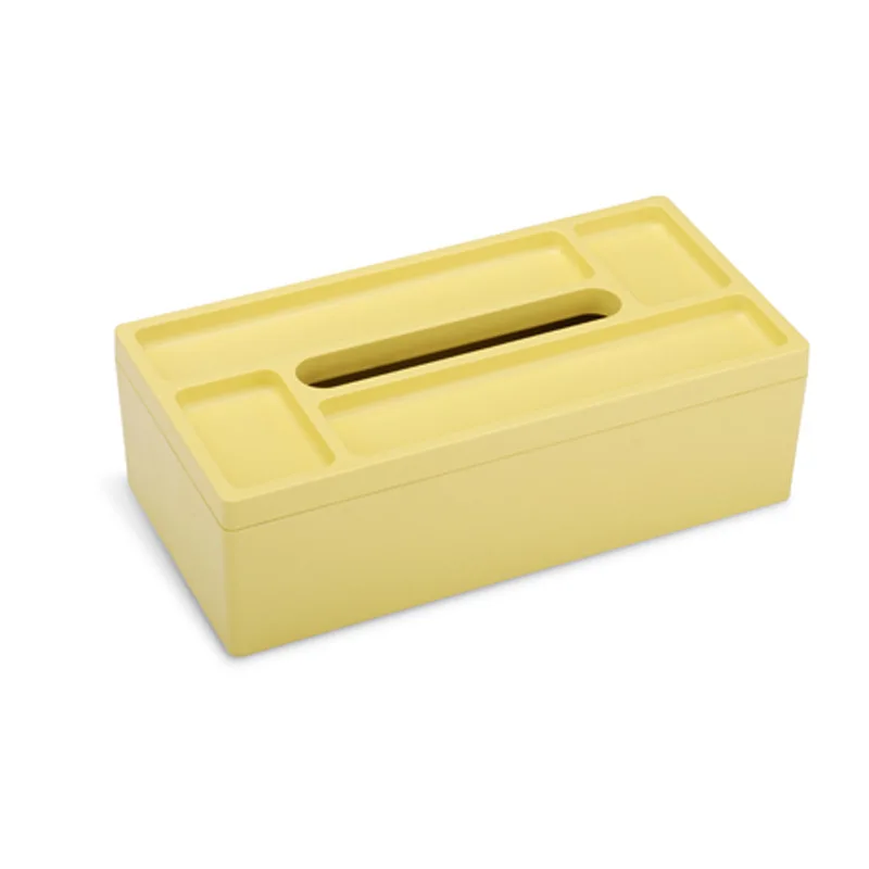 Rectangle Napkin Box Holder Home Office Organizer Box Pink Plastic