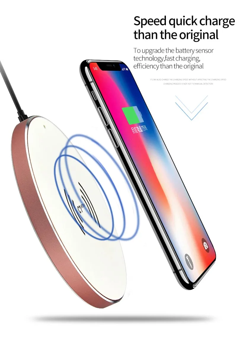 20 шт. высококачественное беспроводное зарядное устройство Qi 10 Вт для Samsung Galaxy S8/S8