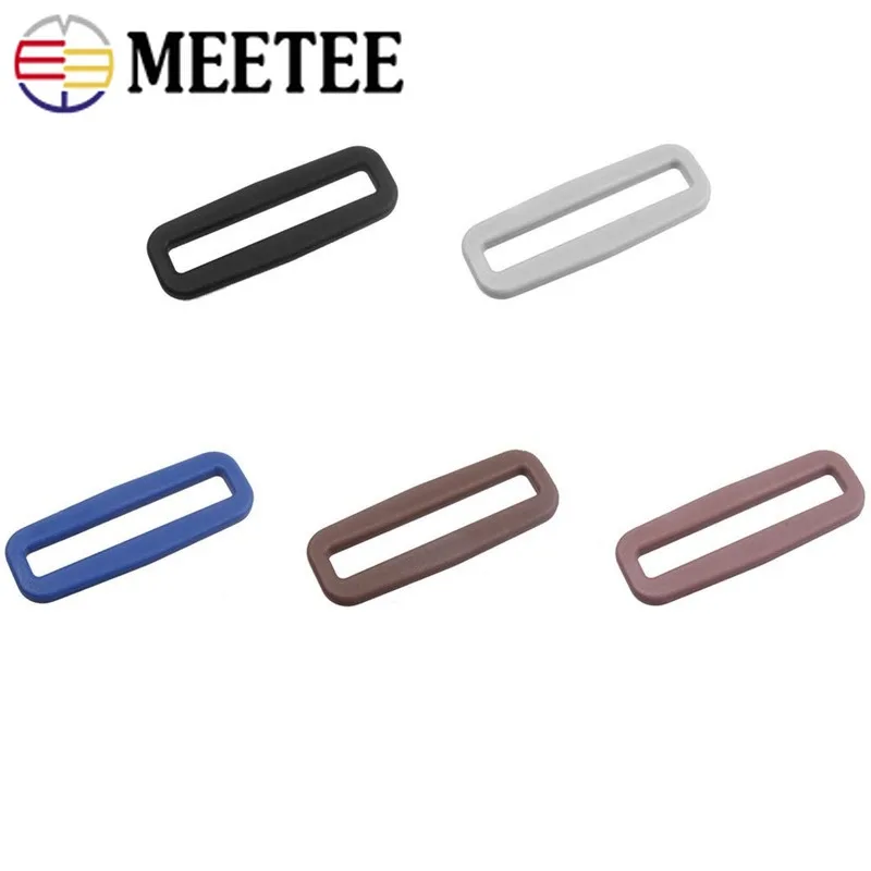 

20pcs Meetee 50mm Plastic Buckles O D Ring Belt Loop Buckle for Bags Strap Webbing Cat Dog Collar Accessories Connecting Buckle