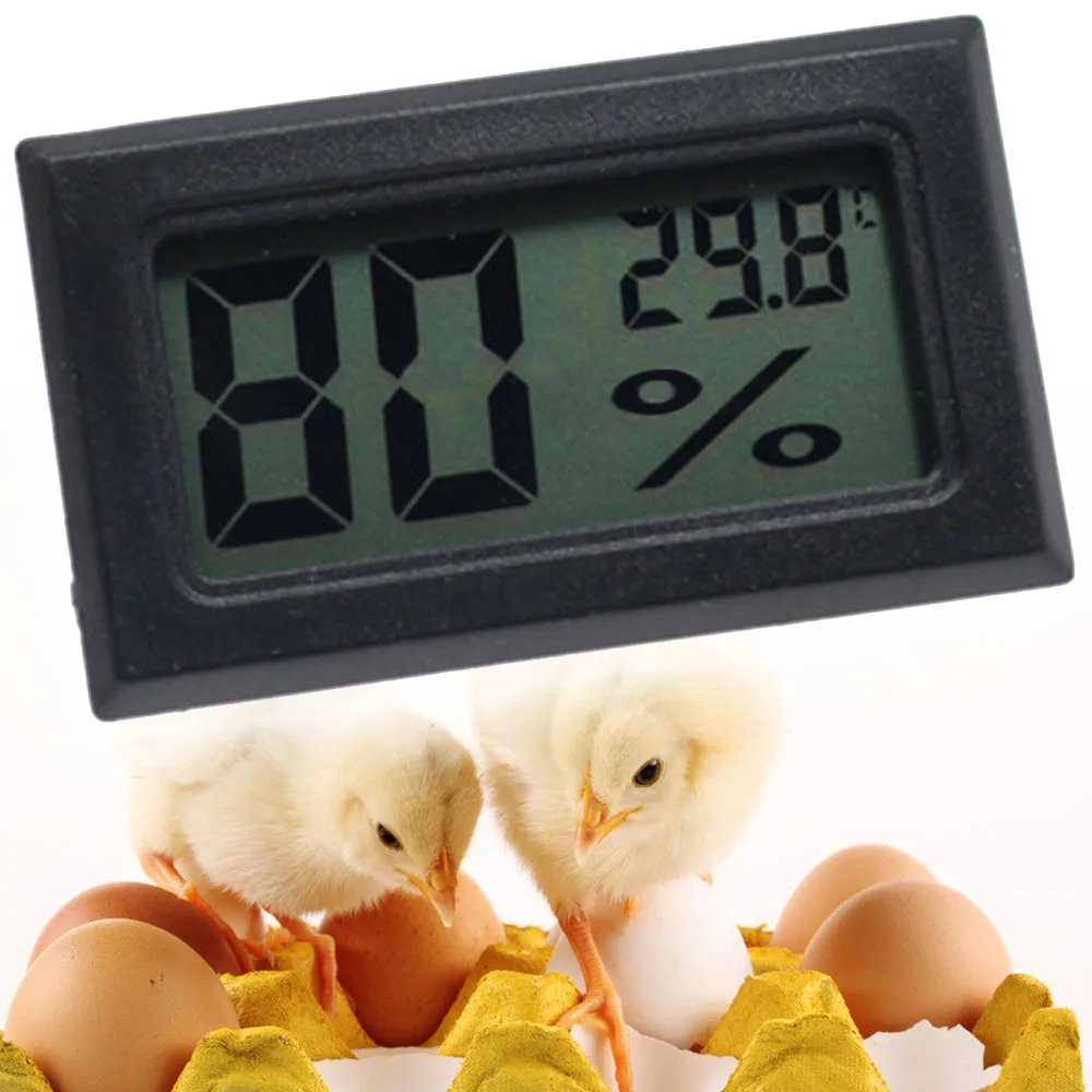 

1pc Digital Incubator Thermometer Humidity Meter For Egg Hatching Chicks Indoor Convenient Temperature
