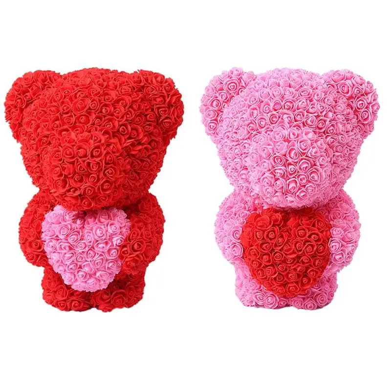 

Rose Flower Love Heart Bear Scented Soap Foam Wedding Valentine Day Gift
