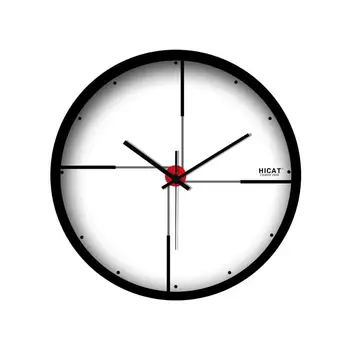 

1PCS Wall Clock Large Mute Metal Frame Creative Modern Hanging Living Room Bedroom Household Clock without Battery