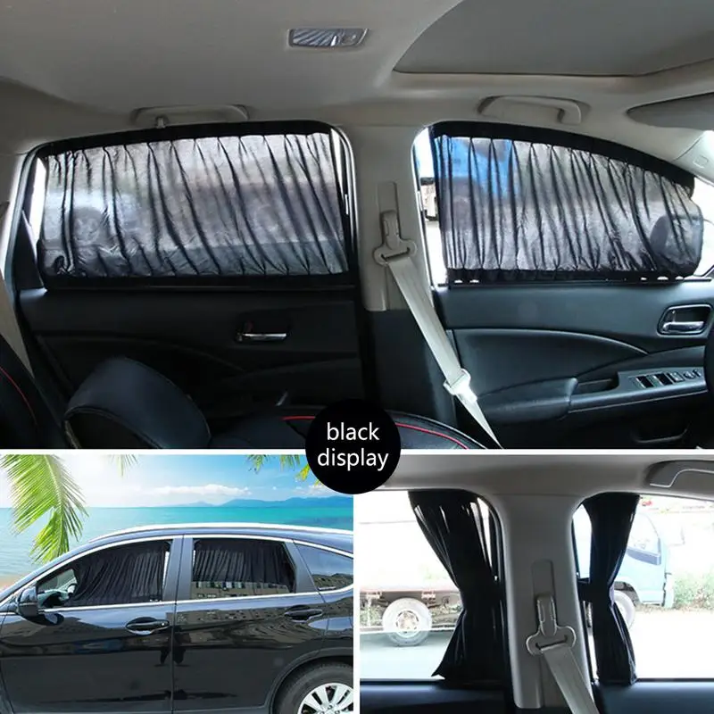 

50L/50S Aluminum Alloy Anti-UV Elastic Awning Car Side Window Curtains Auto Car Cover Sun Shade Blinds Windows Curtain-styling