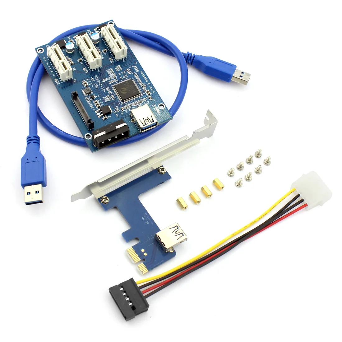  PCI-e 1 a 3 PCI Express 1X ranuras tarjeta elevador Mini ITX a externo 3 PCI-e adaptador de ranura 