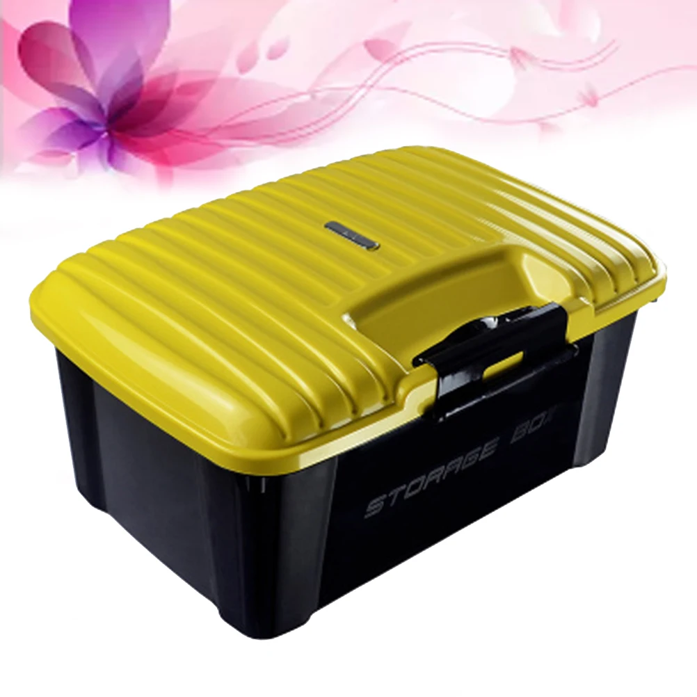 Автомобильный органайзер для багажника, автомобильный ящик для хранения багажник, коробка для хранения автомобиля, пластиковая многофункциональная коробка для хранения SUV(желтый