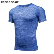 Refire Шестерни Открытый футболка Для мужчин весна Для мужчин s Костюмы Fit обучение одежда короткий рукав спортивные Пеший Туризм футболка Летняя футболка