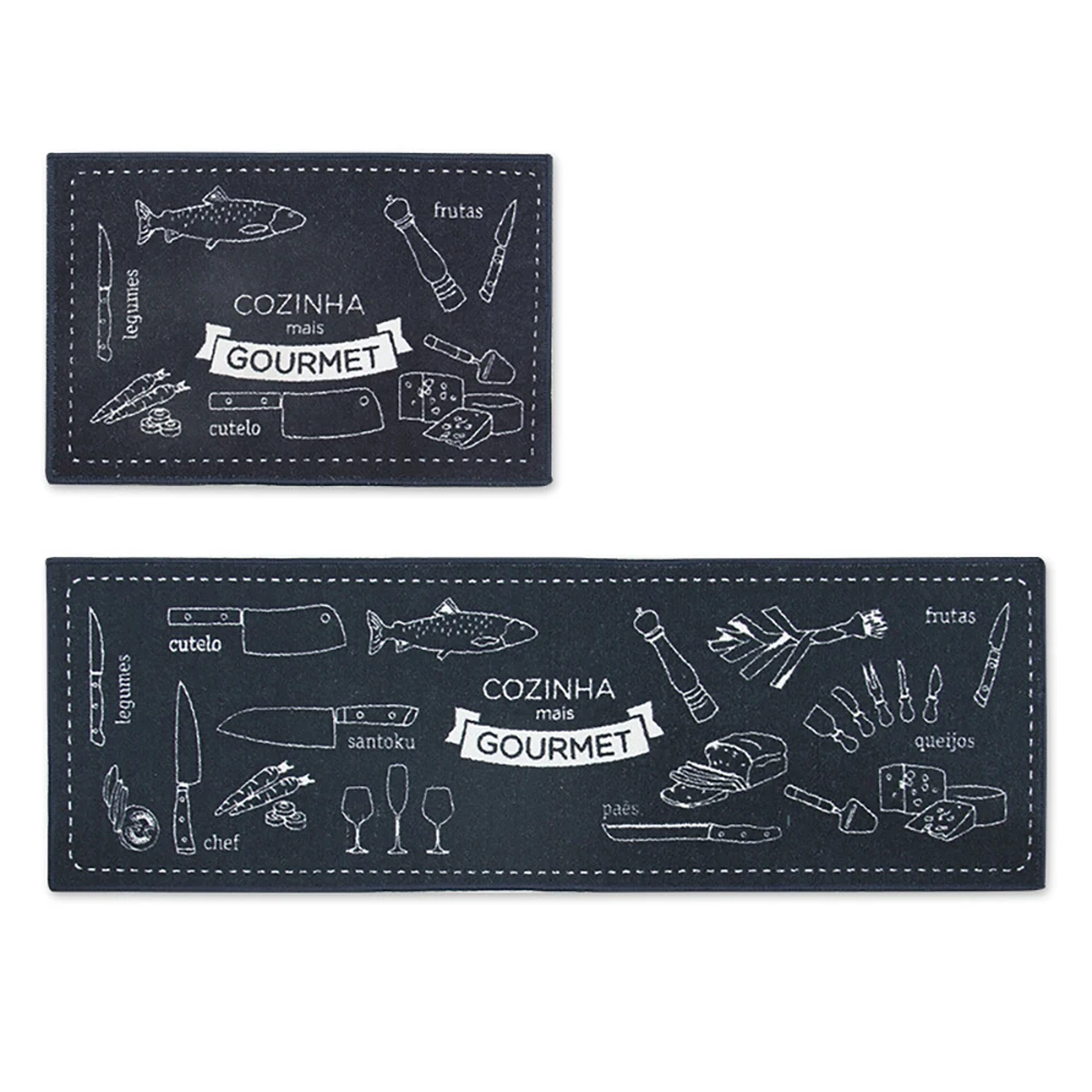 2 шт./компл. коврик рождественские украшения для дома коврик Японии Стиль коврик на кухню коврик с рождественским дизайном коврик для входной двери