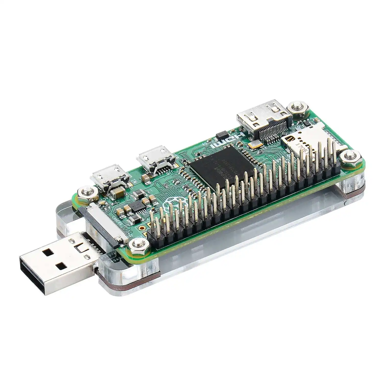 

LEORY 1pc USB Dongle With Acrylic Shield Circuit for Raspberry Pi for Zero