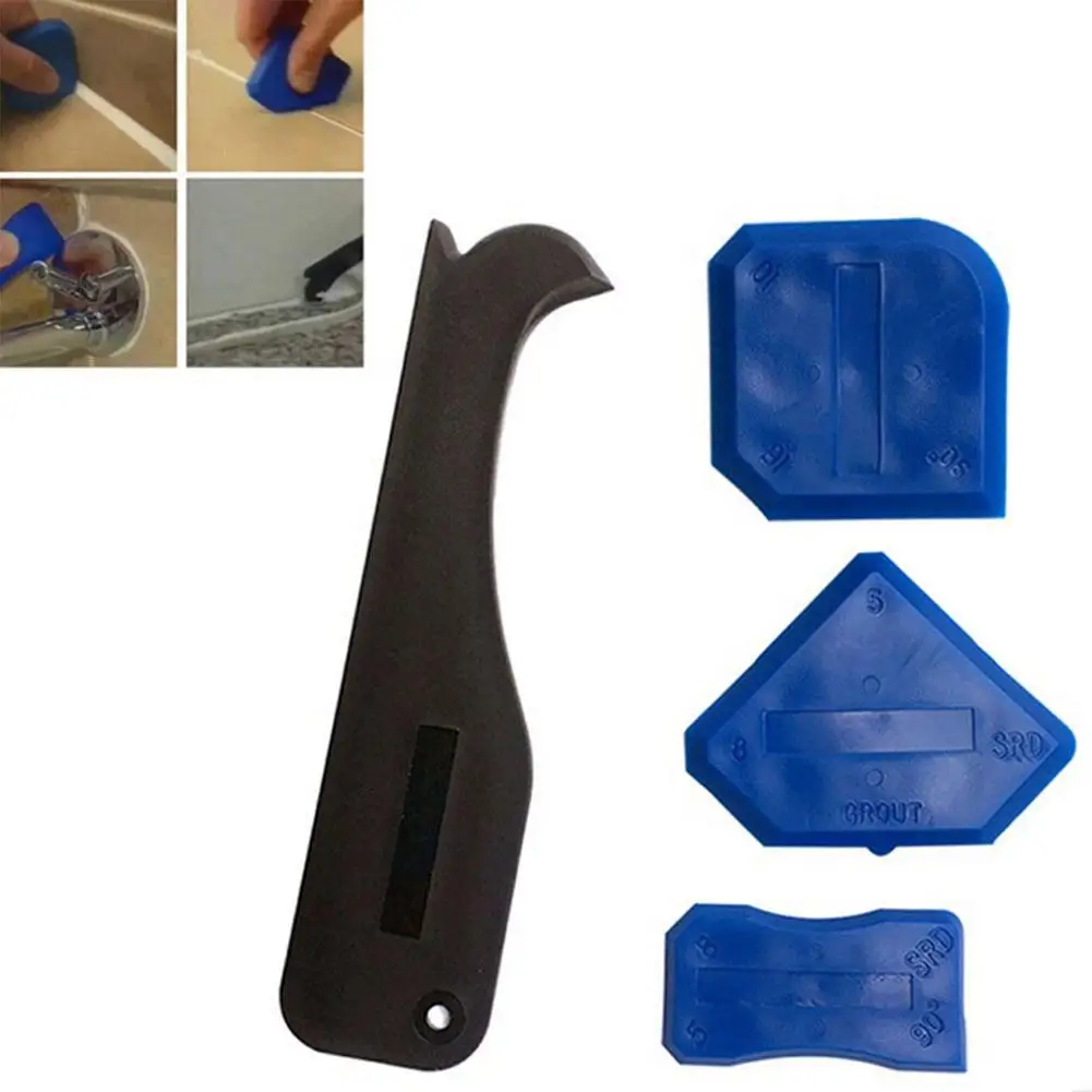 

Adeeing 4pcs/set Scraper Shovel Tool Set Silicone Sealant Spreader Spatula Scraper Cement Caulk Removal Tool
