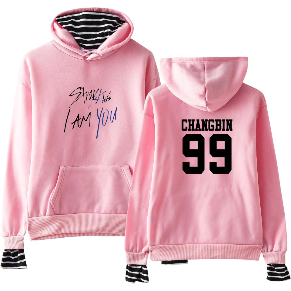  LUCKYFRIDAYF Stray Kids I Am You Fans Member Warm Hoodies Pop Print Long Sleeve Sweatshirts Hoodies