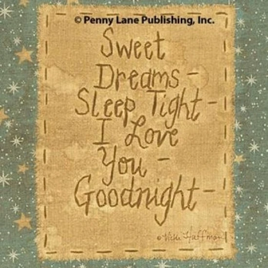 Плакат с пожеланиями Goodnight от Vicki Huffman (8x10) |