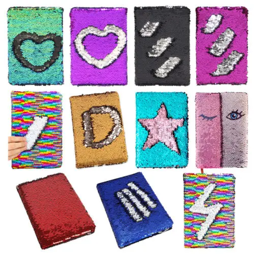 

Reversible Sequin Journal Diary Magic A6 Note book Writing Book for Kid Girl Children Sequins Notebook Hot Notebooks