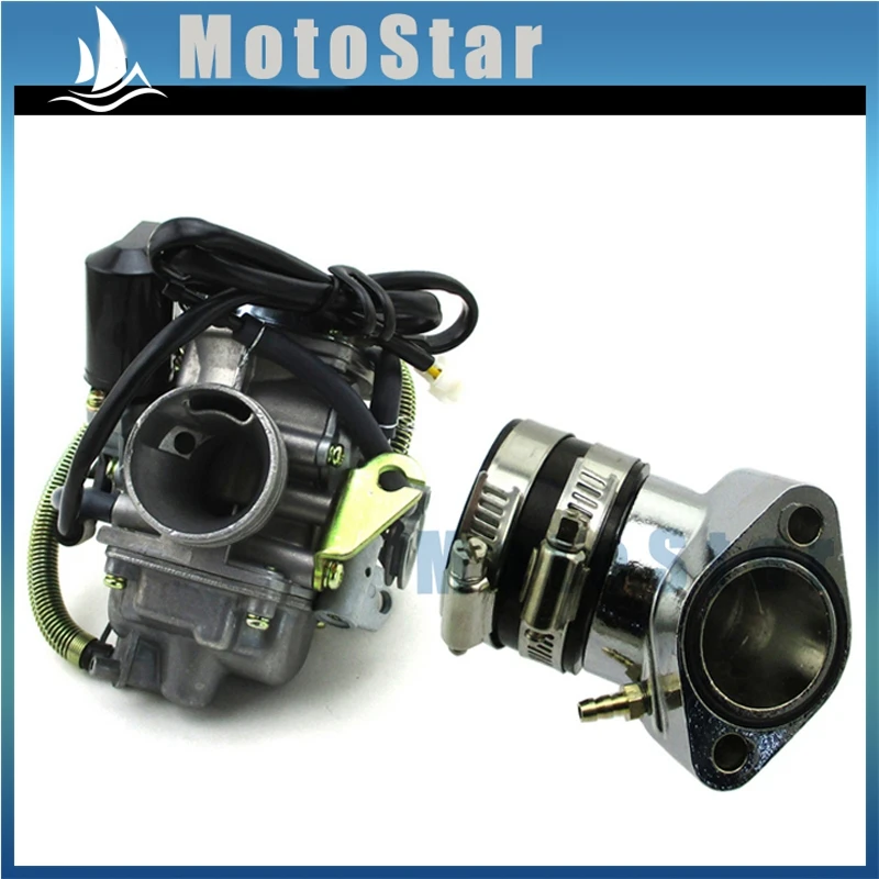 Впускная труба карбюратора PD24 для винтажной трубки Baja SC150 SC125 150cc GY6 150 BA150 AT150SS ATV DN150