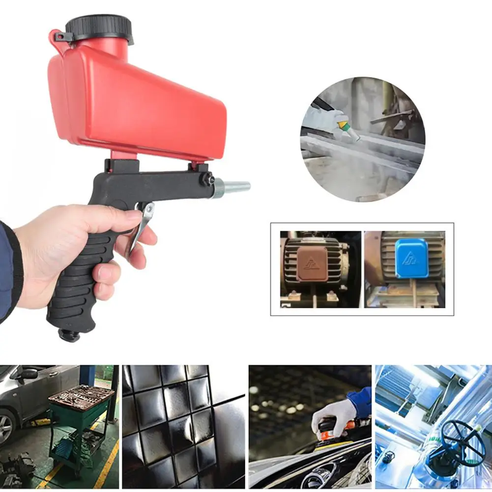 

Portable Gravity Sandblasting Gun Pneumatic Small Sand Blasting Machine 90psi Adjustable Pneumatic Sandblasting Set