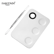 3 отверстия лопатка из нержавеющей стали шпатель стержень смешивание пигментов основа крем лак гель красота Макияж Украшение ногтей инструменты DIY Набор Салон