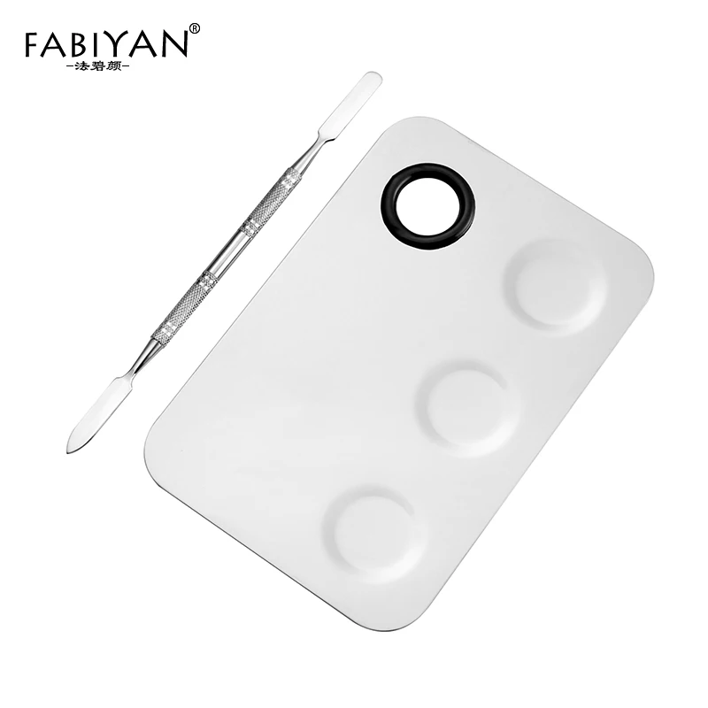 

3 Hole Stainless Steel Palette Spatula Rod Pigment Mixing Foundation Cream Polish Gel Beauty Makeup Nail Art Tools DIY Set Salon