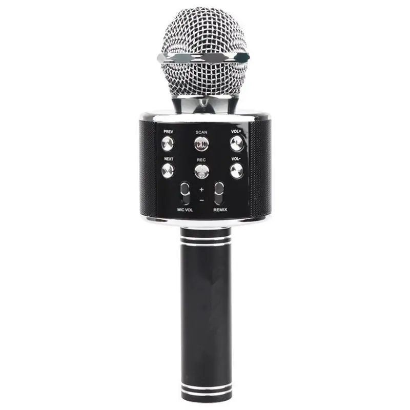 

Bluetooth 4.0 Wireless Karaoke Ws858 Microphone Speaker Portable Handheld Karaoke Mic Speaker For Machine Singing Hosting KTV