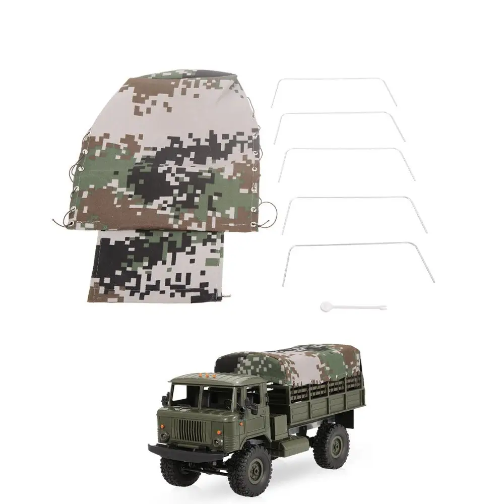 RCtown Canvas RC Truck Car Hood Cover for WPL B-24 1/16 RC militar Car Truck Rock Crawler RC Car Model Part