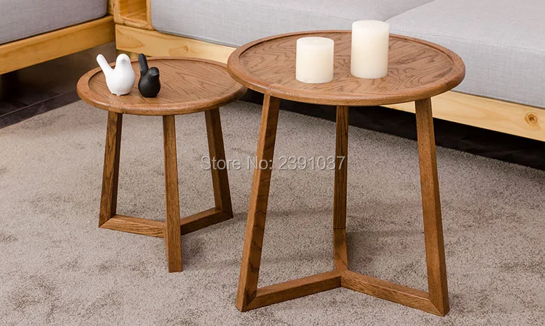 Brand New Japanese-style Oak Wood round coffee table coffee round table, round furniture, for tatatami tea house coffee shop