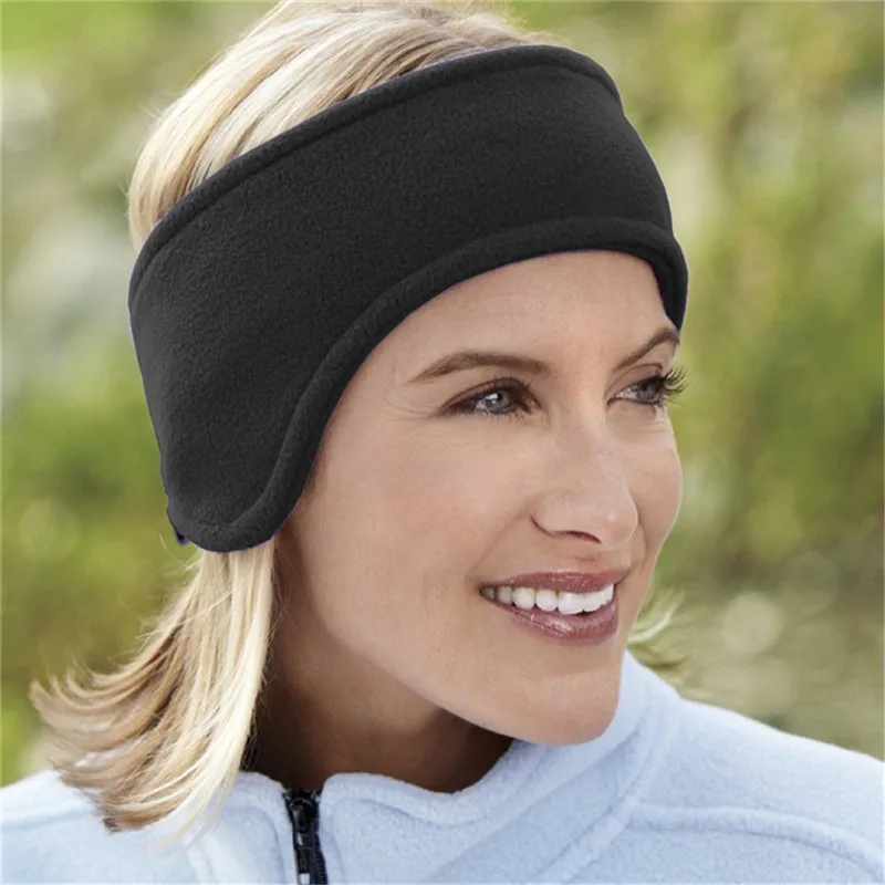 

1 Pcs unisex headwear women men ear winter head bands hair bands polar fleece ski ear stretch headband Hair Accessories 10WD5