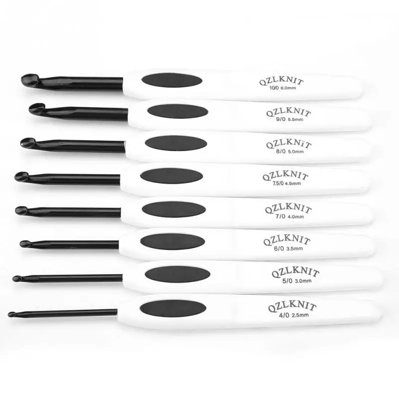 

8 pcs Crochet Hook Set Aluminum Knitting Needles Stitches Sewing Hand Crochet Hook Set Kit DIY Crafts Tools