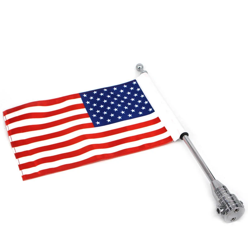 

Motorcycle Rear Eagle Flagpole Universal Luggage Rack Side Mount Fit For Harley