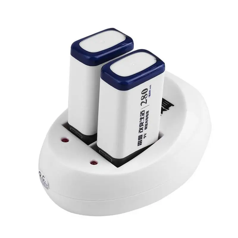 Prix LEISE 902C 280 mAh 9 V Ni MH batterie rechargeable + 2 Slots Rapide chargeur intelligent