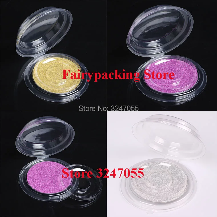 Disposable Empty Clear Round False Eyelashes Storage Case Transparent Fake Blister Package Pink/Gold/Silver | Красота и здоровье