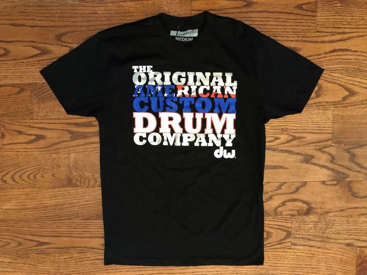 

Size Medium Men's DW Drumwear The Original American Custom Drum Company T-Shirt Short Sleeve Mens Formal T Shirts Top Tee