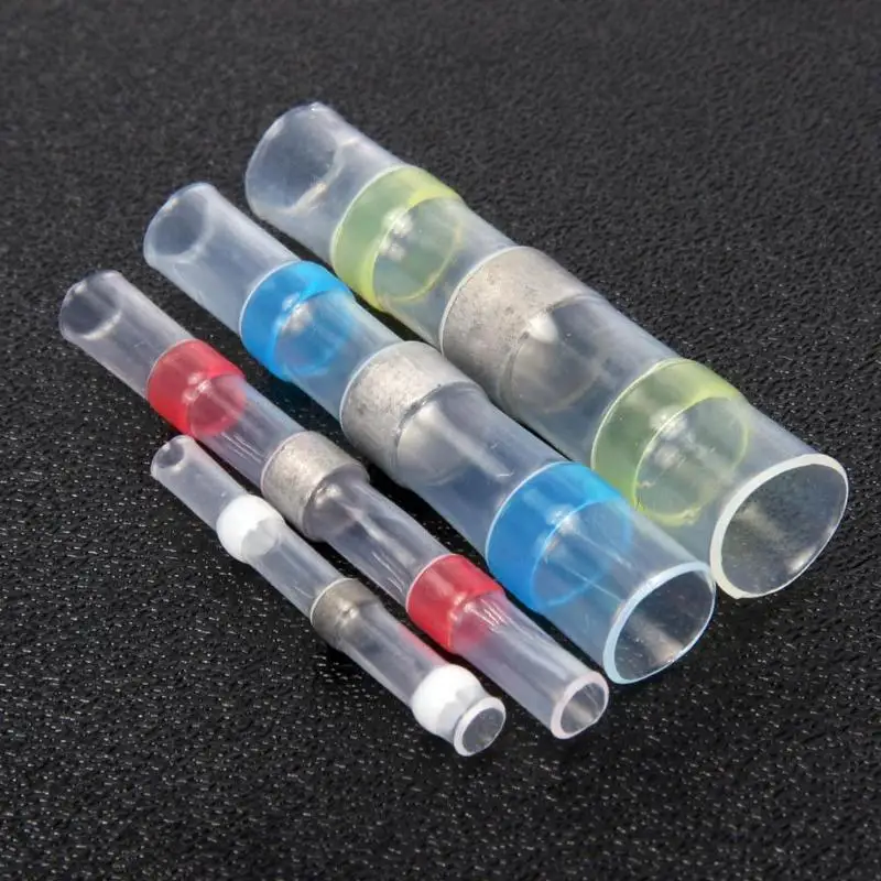 

100pcs Waterproof Solder Heat Shrink Tube Solder Sleeve Tubing Wires Connectors Cable Splice Line to Line Connector