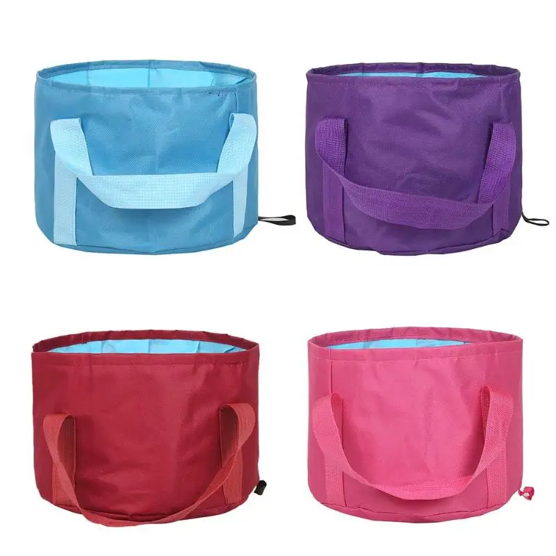 

Outdoor Portable Multifuntion Collapsible Wash Camping Folding Basin Travel Washing face Bag Water Soaking feet Bucket Pot