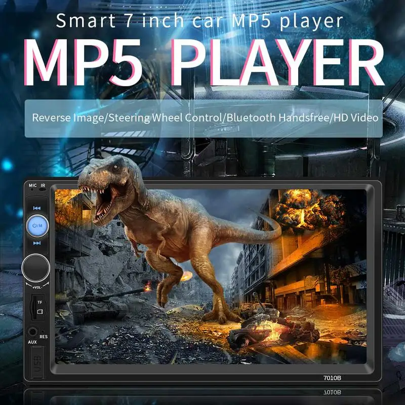 

2019 New Bluetooth Car Stereo Radio 2 DIN 7 Inch HD MP5 FM Player Touch Screen Connecting Camera Supporting IOS Android System