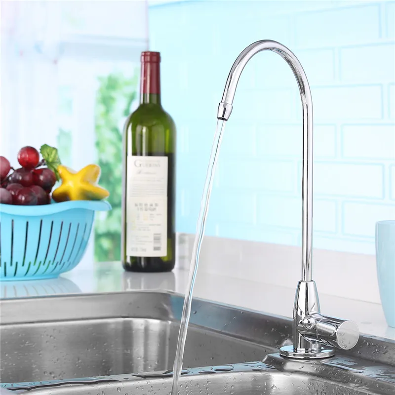 

Xueqin Stainless Steel 360Degree Rotatable Water Dispenser Tap Water Purifier Faucet Deck-Mounted Kitchen Sink Faucets Long Arm
