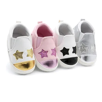 

New Fashion Star Baby shoes Newborn Boys Girls First Walkers Infant Toddler Soft Bottom Anti-slip Prewalker Sneakers Crib shoes