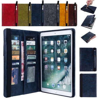 

For iPad Air 1 Air 2 9.7 inch Ultra thin PU Leather Smart Case For iPad 5 iPad 6 Back Cover Fundas With Pencil Case A1566 A1476