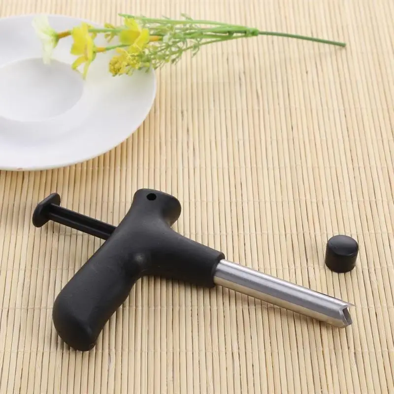 

1Pcs Useful Coconut Opener Tool Coco Water Punch Tap Drill Straw Open Stainless Steel Hole Cut Gift Fruit Openers Tools Black