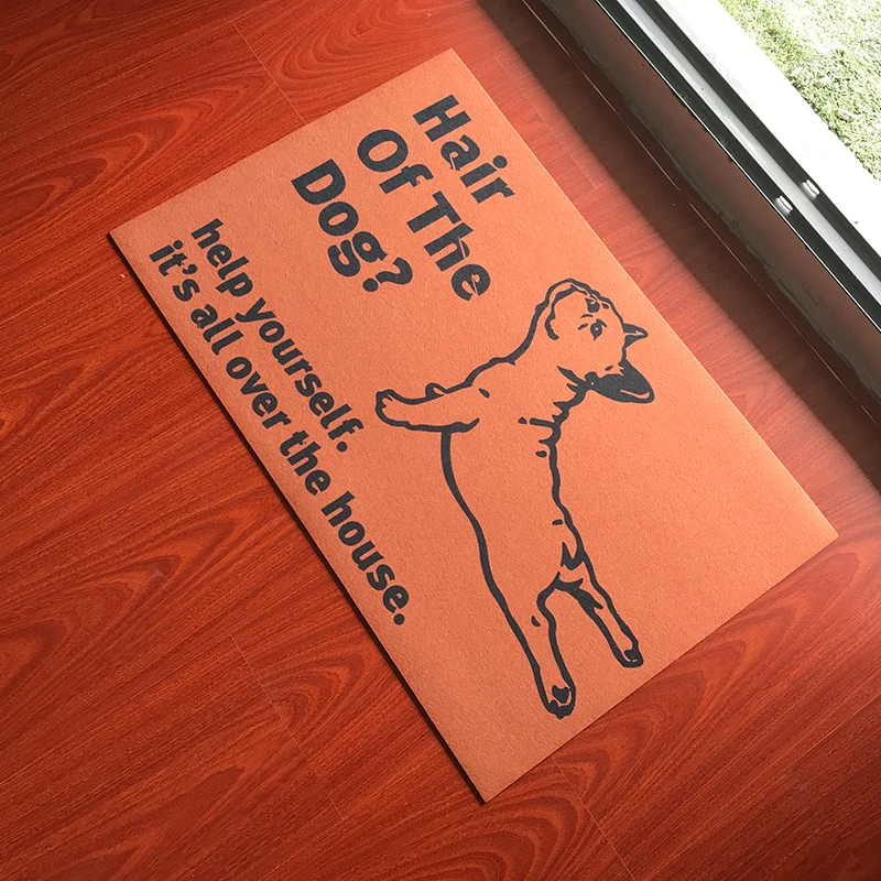 

Front Door Mat Welcome Doormat Entrance Mat Hallway Hair of The Dog Help Yourself It's All Over The House Anti-Slip Floor Carpet