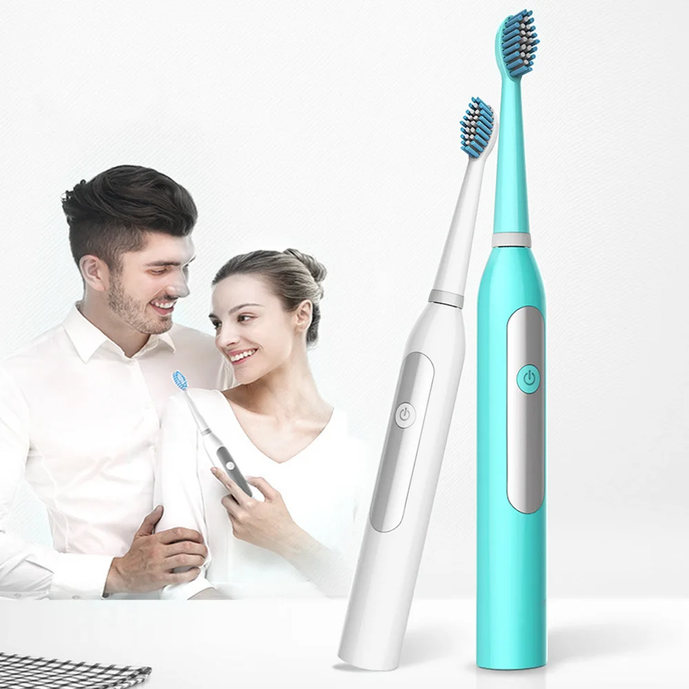 Ultrasonic Cleaning Electric Toothbrush With 2 Replacement Brush Heads