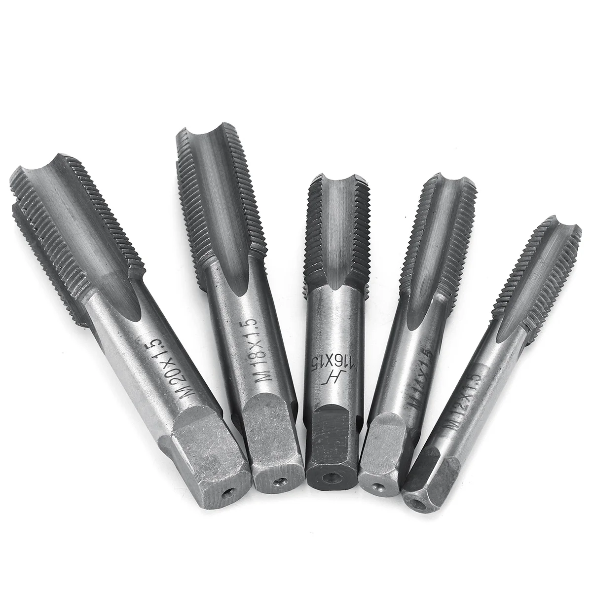 

2PCS M12-M20 1.5mm Pitch HSS Left Hand Straight Fine Thread Tap Metric Plug Hand Tap Tools For Mold Machining