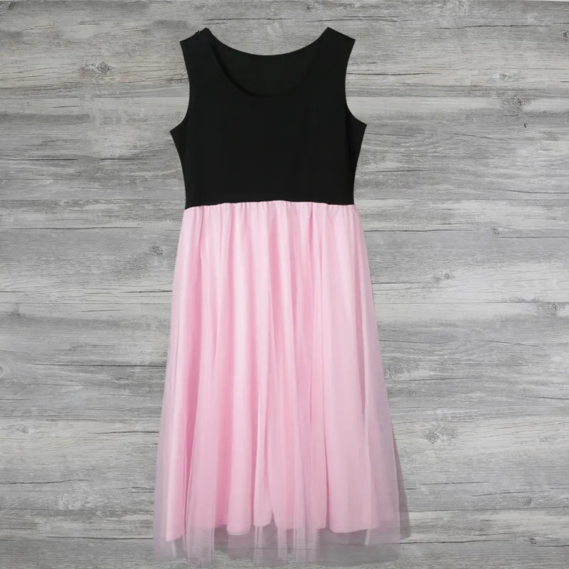 Pink Patchwork Mesh Princess Dress for Mother and Daughter Matching Outfits image 5