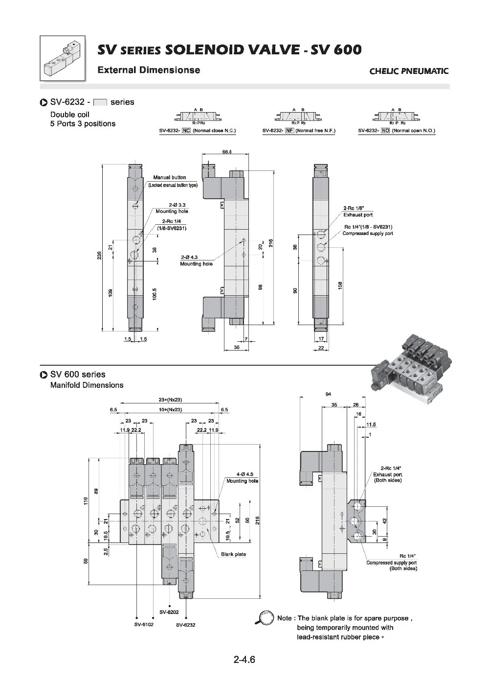 Válvula solenóide de taiwan SV-6102-K-DC24V