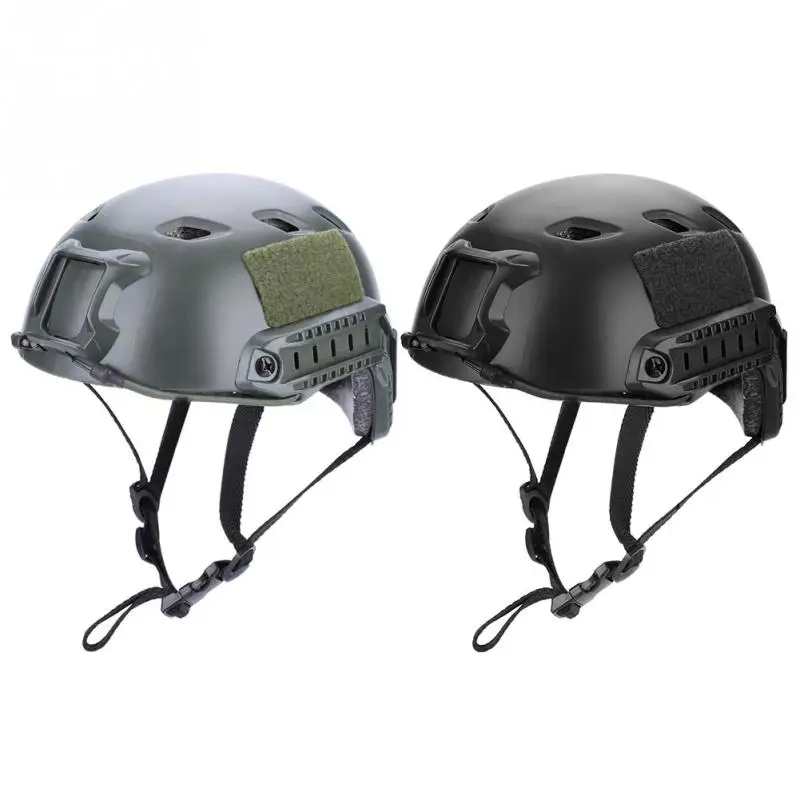 

Military Tactical Fast Helmet with Guide Rail Side Rails Protective BJ Type Base Paintball Jump CS Wargame Sports Helmet