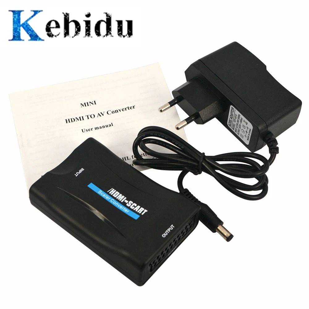 

KEBIDU 1080P SCART To HDMI Converter HDMI to SCART Audio Video Adapter For HDTV Sky Box STB For Smartphone HD TV DVD Newest