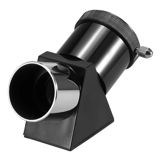 Astronomical Telescope Eyepiece 45 / 90 Degree Diagonal Erecting Prism 1.25IN Zenith Mirror for